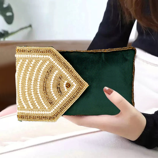 Designer Beaded women mobile pouch sling bag