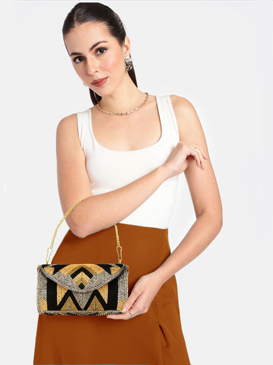 Beautiful Bling Box womens Clutch Bag Purse For Bridal, Casual, Party, Wedding