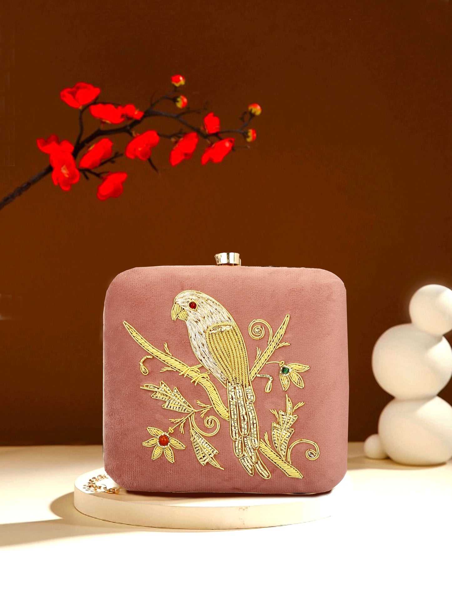 women velvet party wedding clutch purse