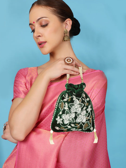 Embroidered Women Potli Bag | Traditional Indian Potli Bags