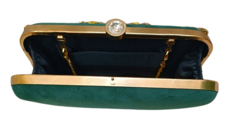 Modern design zardosi work handmade women wedding clutch purse