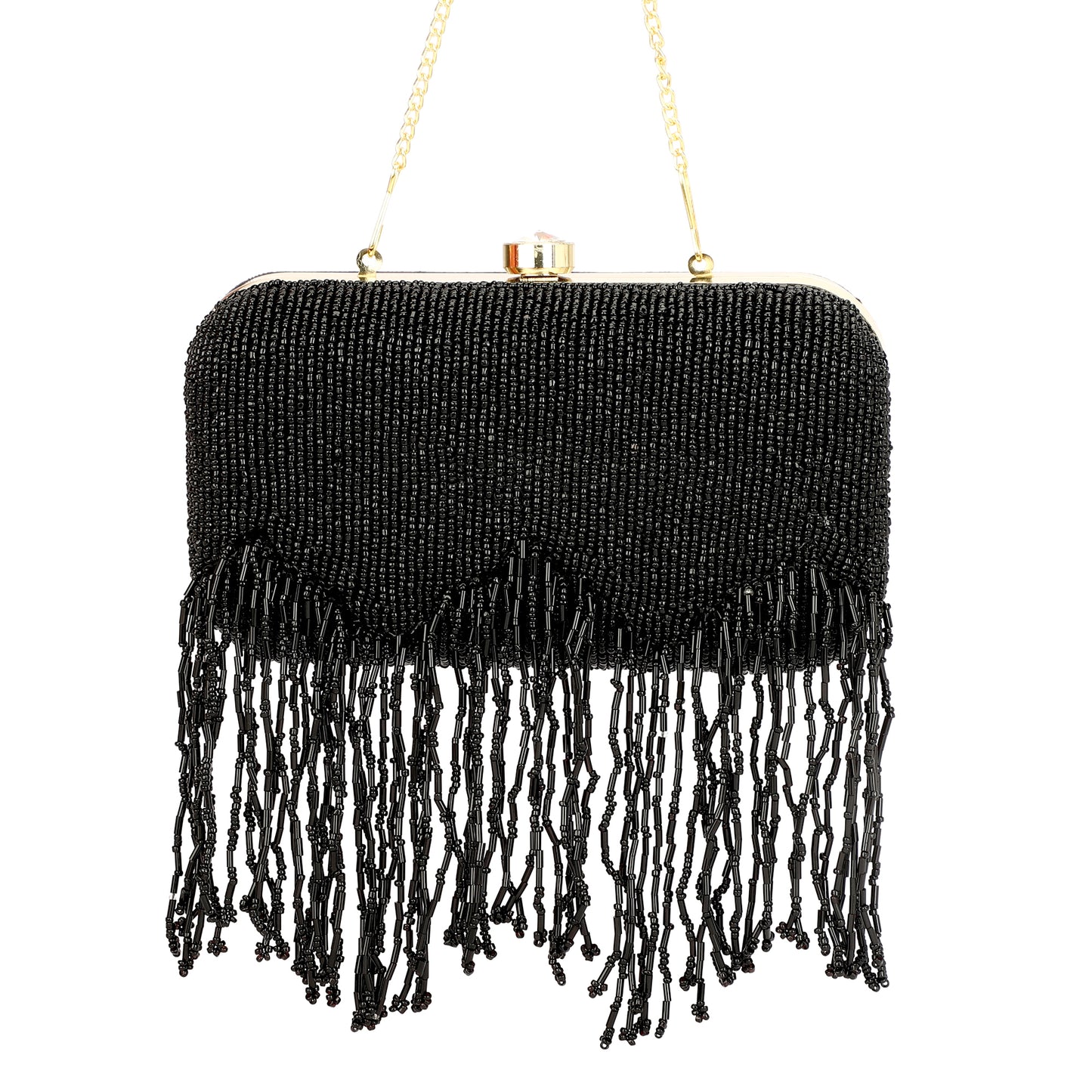 Beaded designer girls party clutch purse