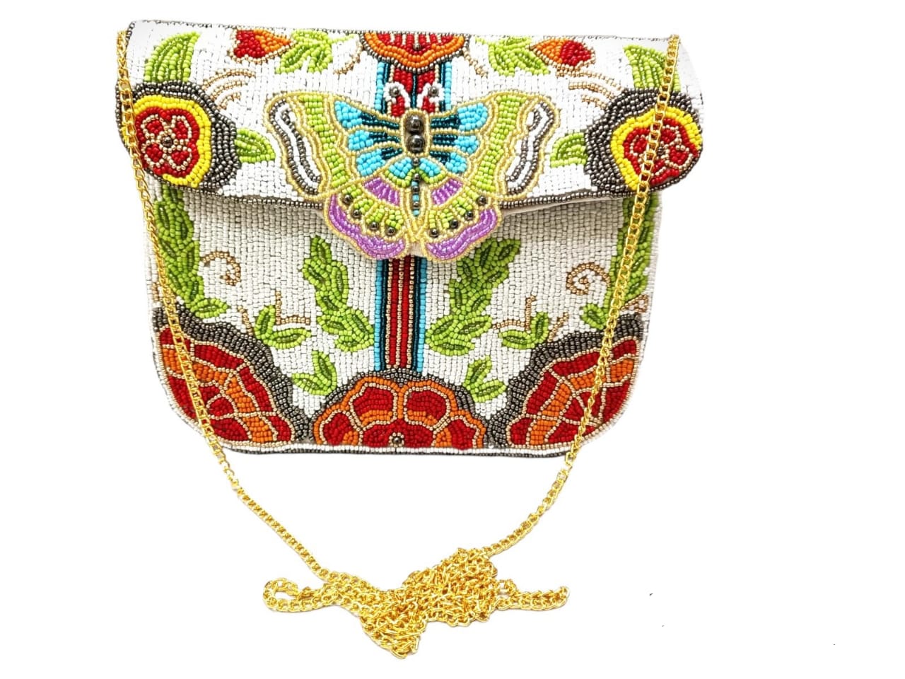 Fashinable girls beaded sling bag