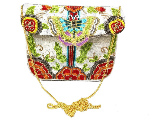 Fashinable girls beaded sling bag