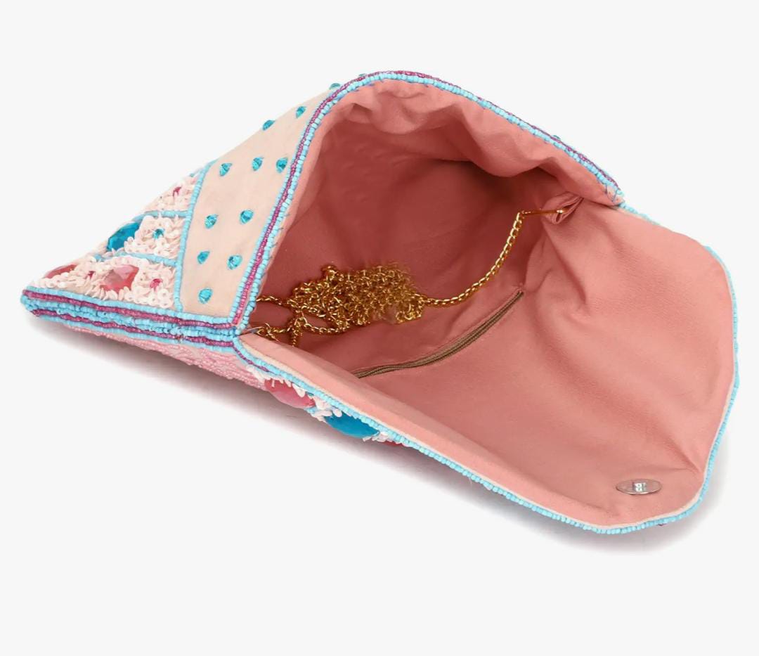 Trendy designer women beaded sling bag