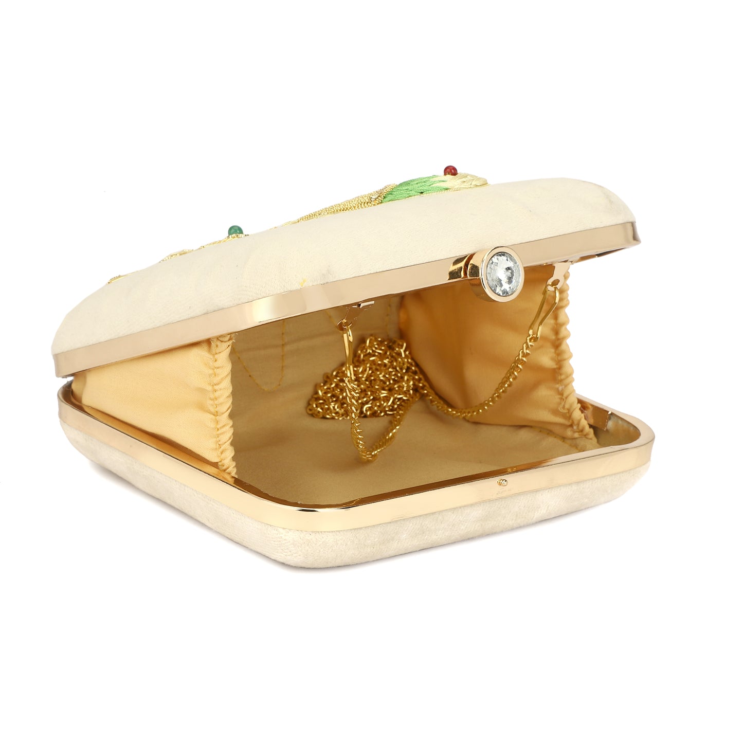 Latest design fashoinable zardosi work clutch purse