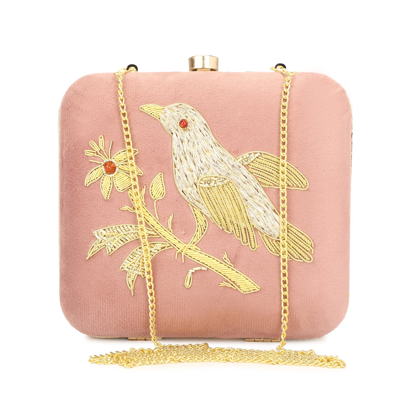 Traditional bird design women clutch party box purse