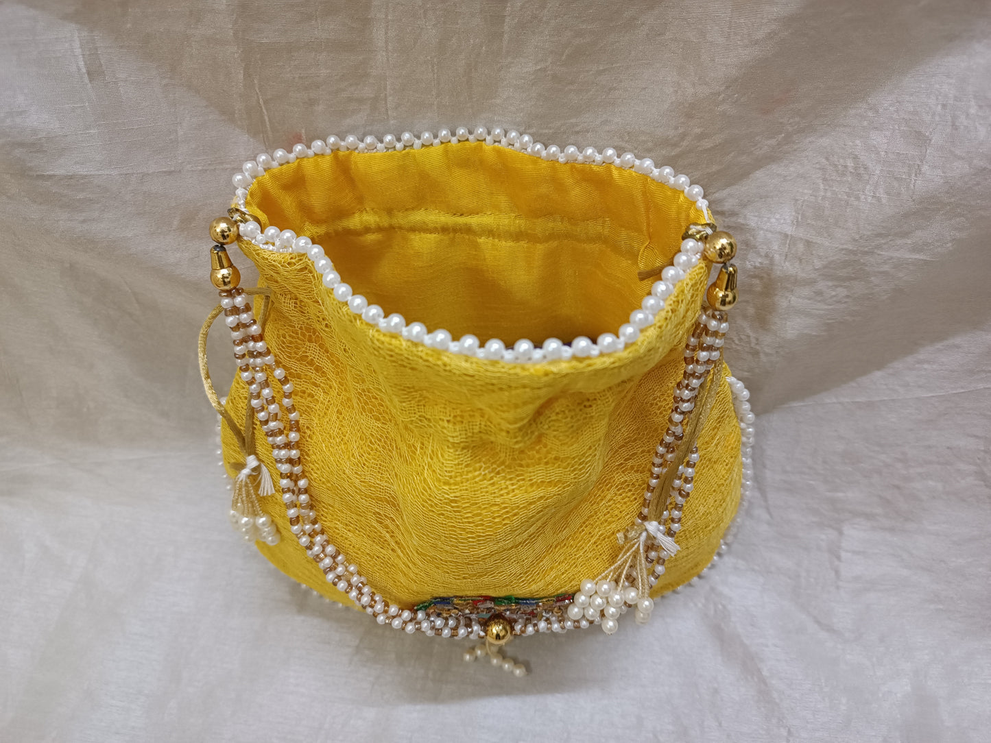 Women jute fabric partywear stylish potli bag