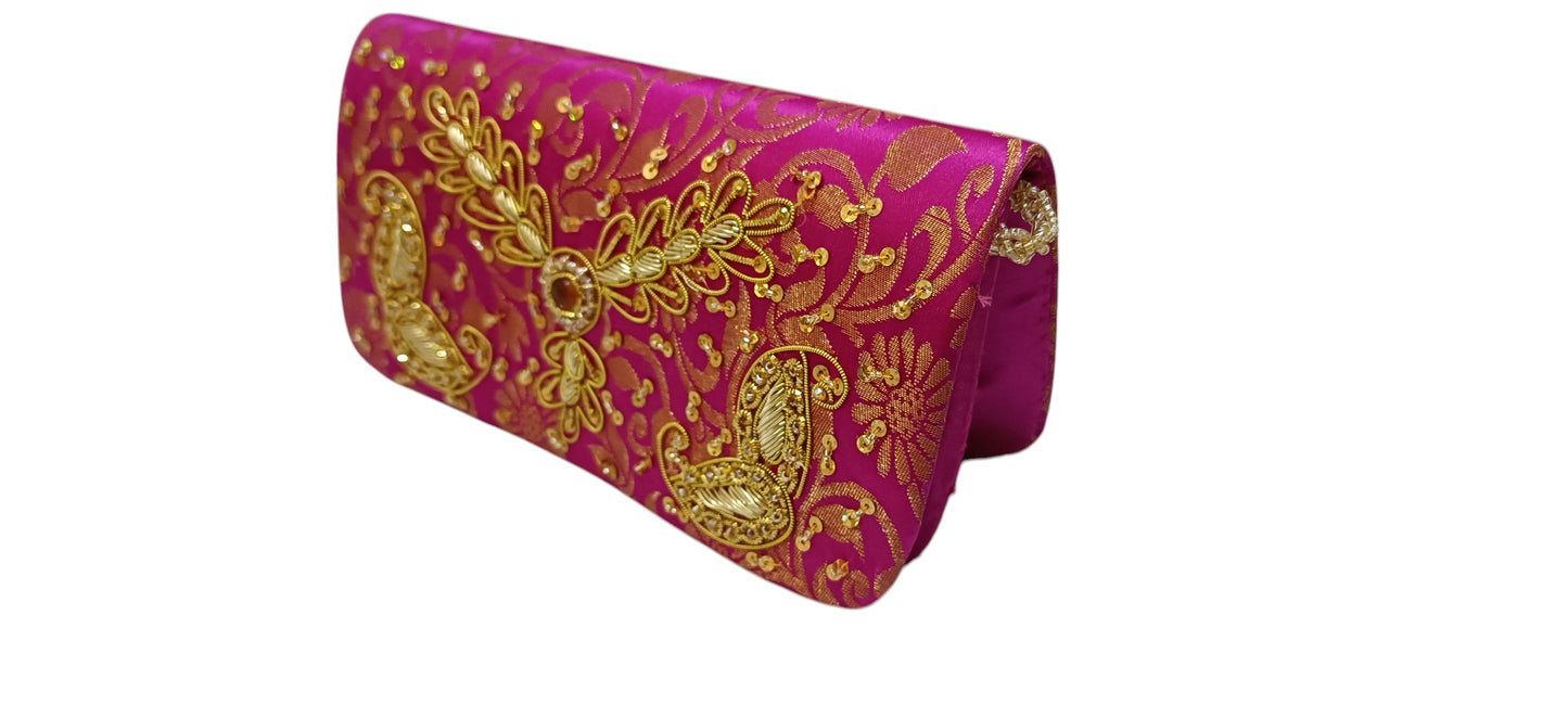 Zardosi work traditional women sling bag