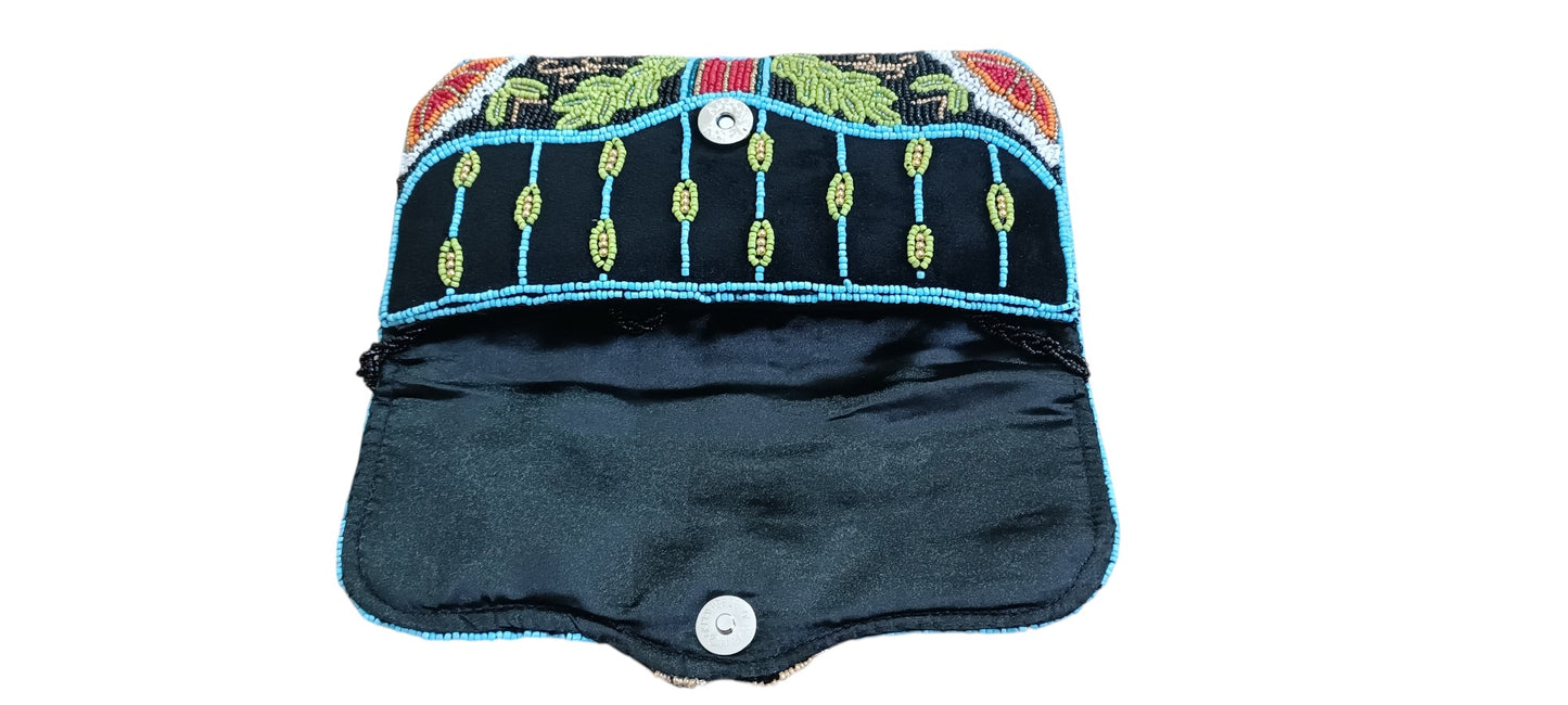 Latest design women and Gilrs clutch purse for party (Black)