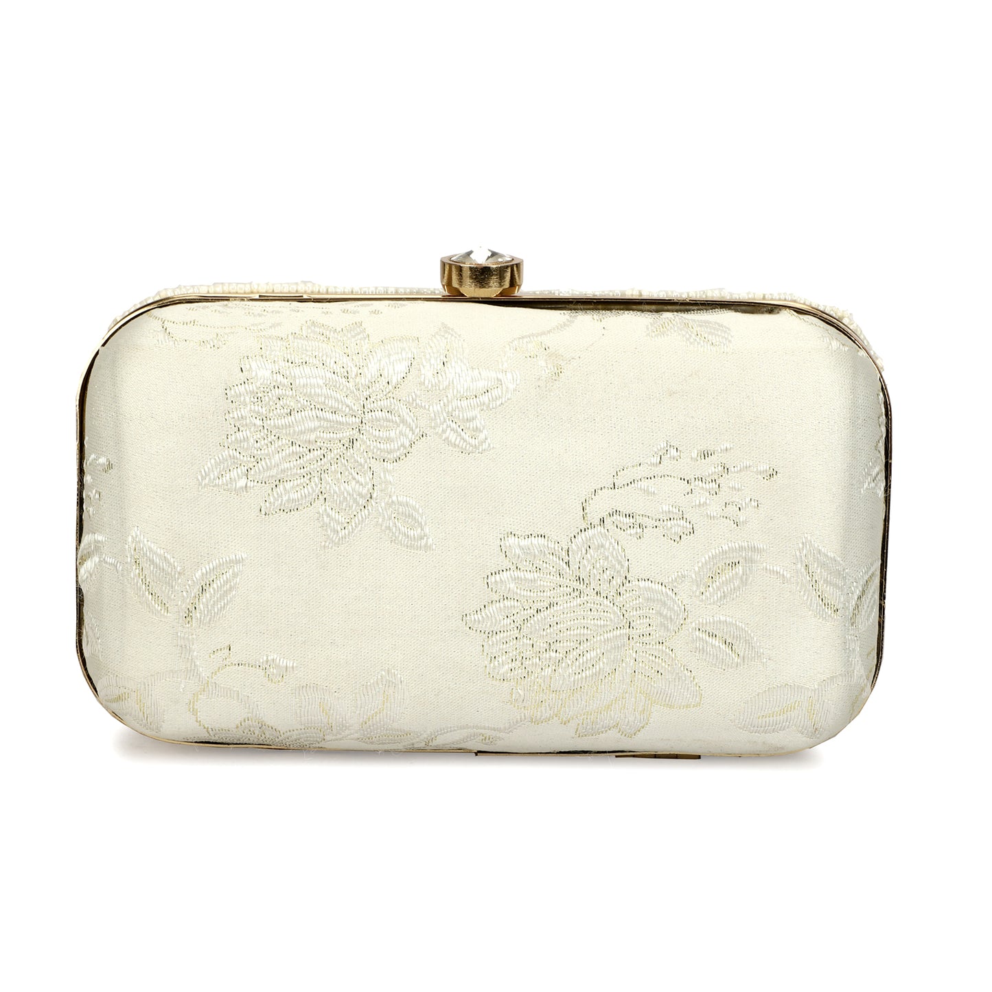 Pearl Beaded multicolor formal party clutch with gold chain for women and girls