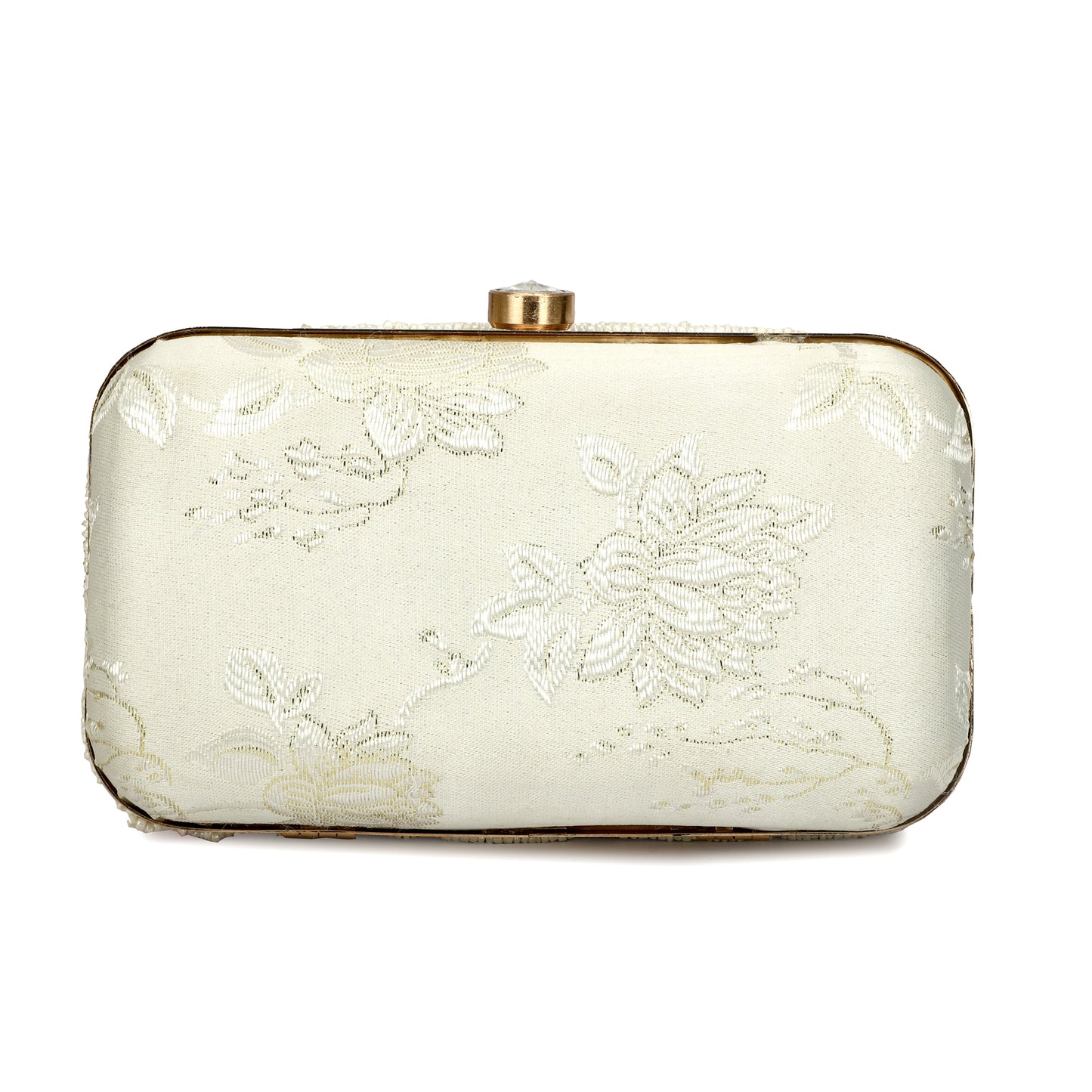 Pearl Beaded multicolor formal party clutch with gold chain for women and girls