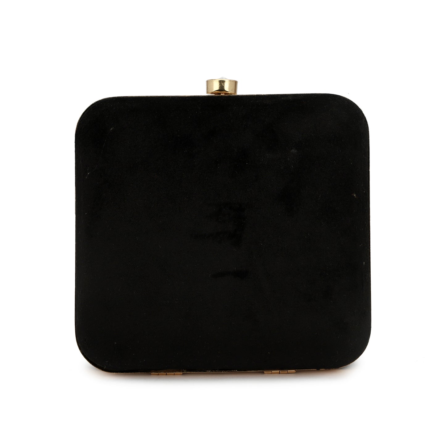 Designer women black color clutch box purse