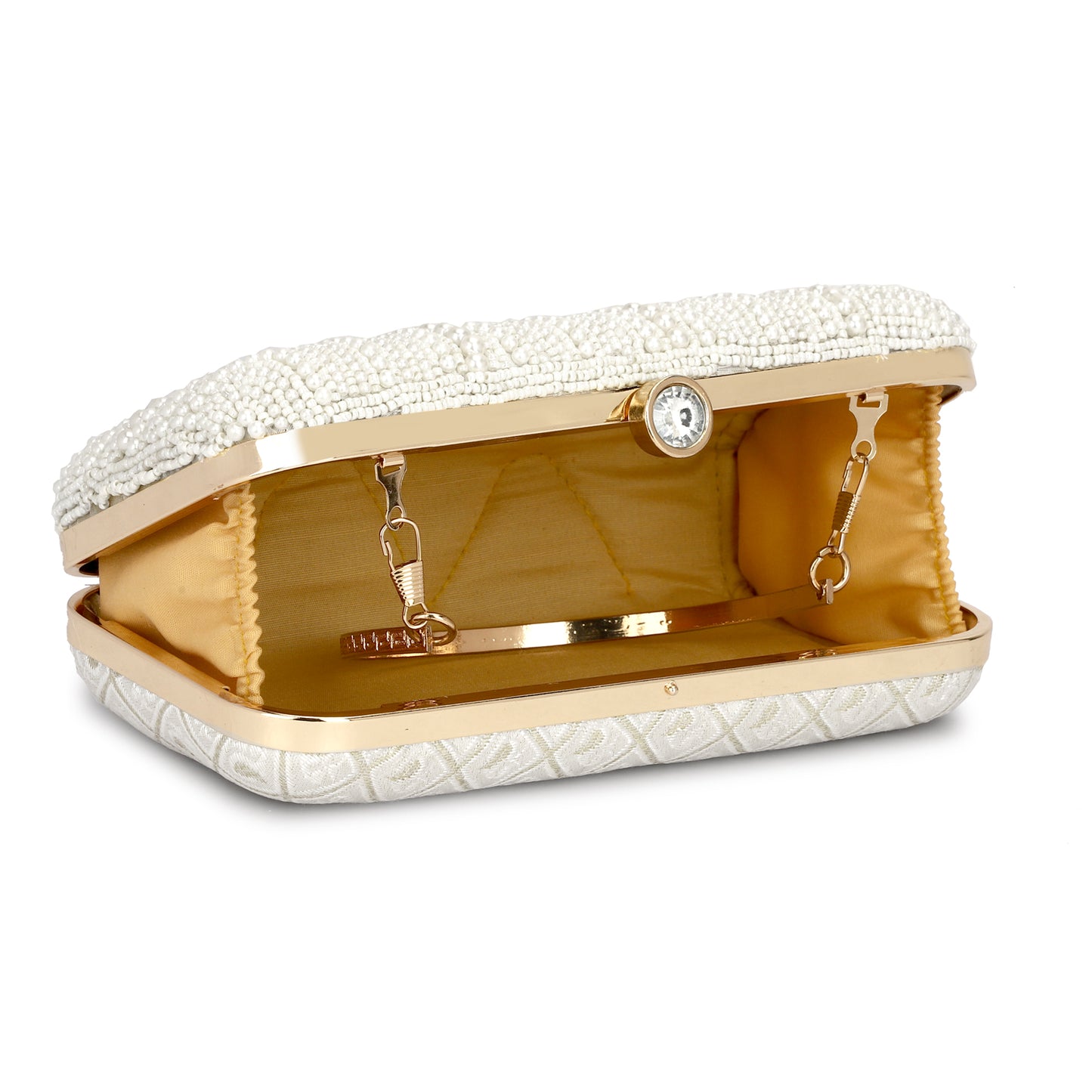 Women Hand Embroidered Sequins Box Clutch for Wedding Party