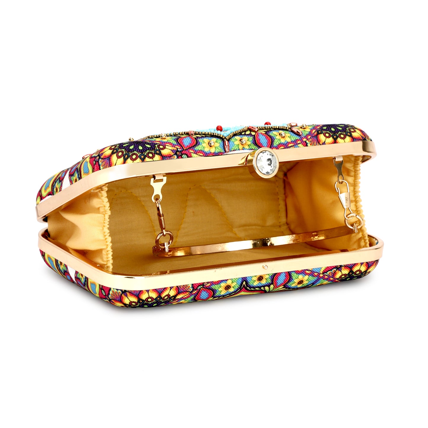 women Beaded print design latest style clutch purse