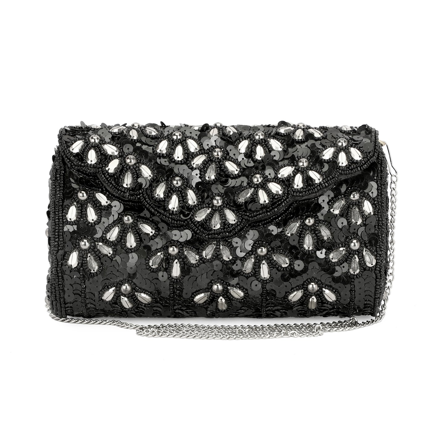 women black color partywear clutch purse