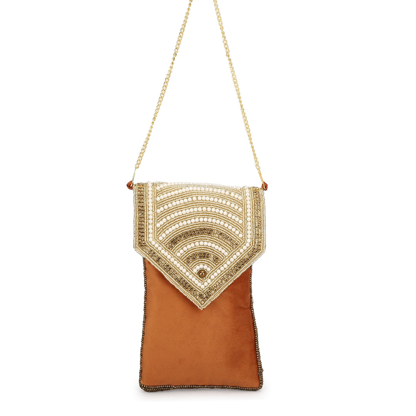 Designer Beaded women mobile pouch sling bag