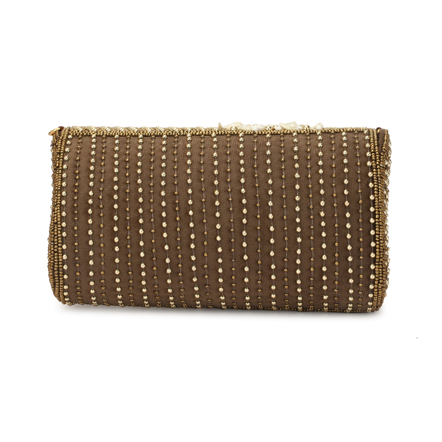 Women's Glitter Floral Rhinestone Beaded Evening Party Clutch Wedding Bag Wallet