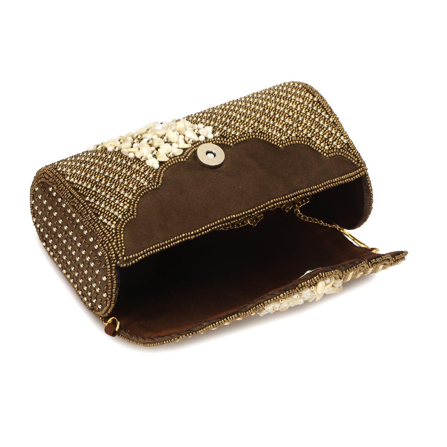 Women's Glitter Floral Rhinestone Beaded Evening Party Clutch Wedding Bag Wallet