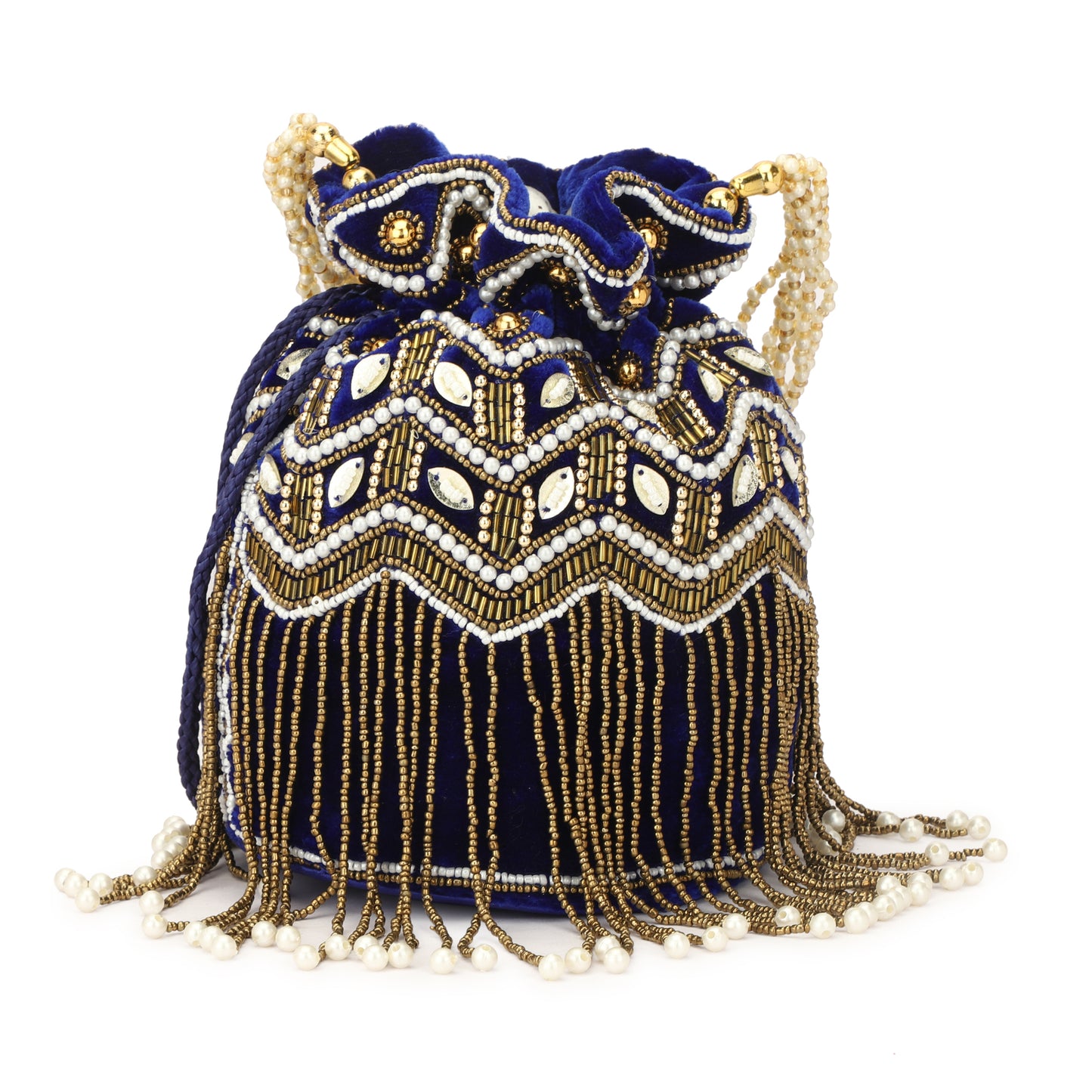 women latest design fringe style potli bag