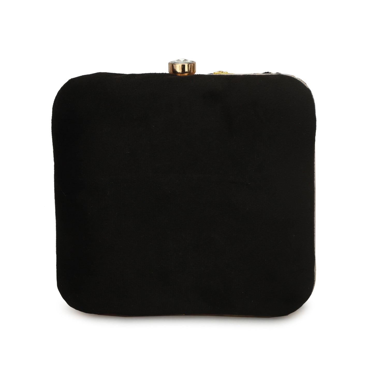 rose design gold work ladies partywear clutch purse