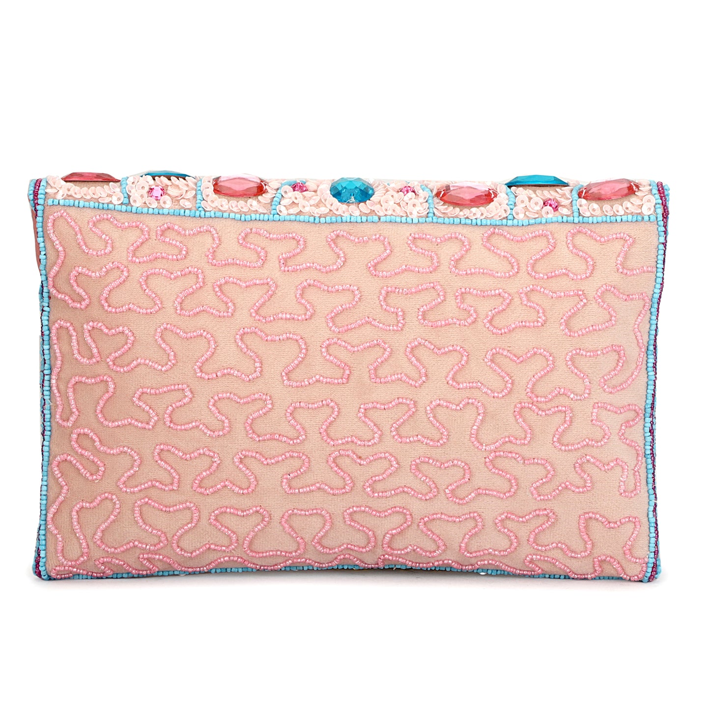 women stone work partywear clutch purse