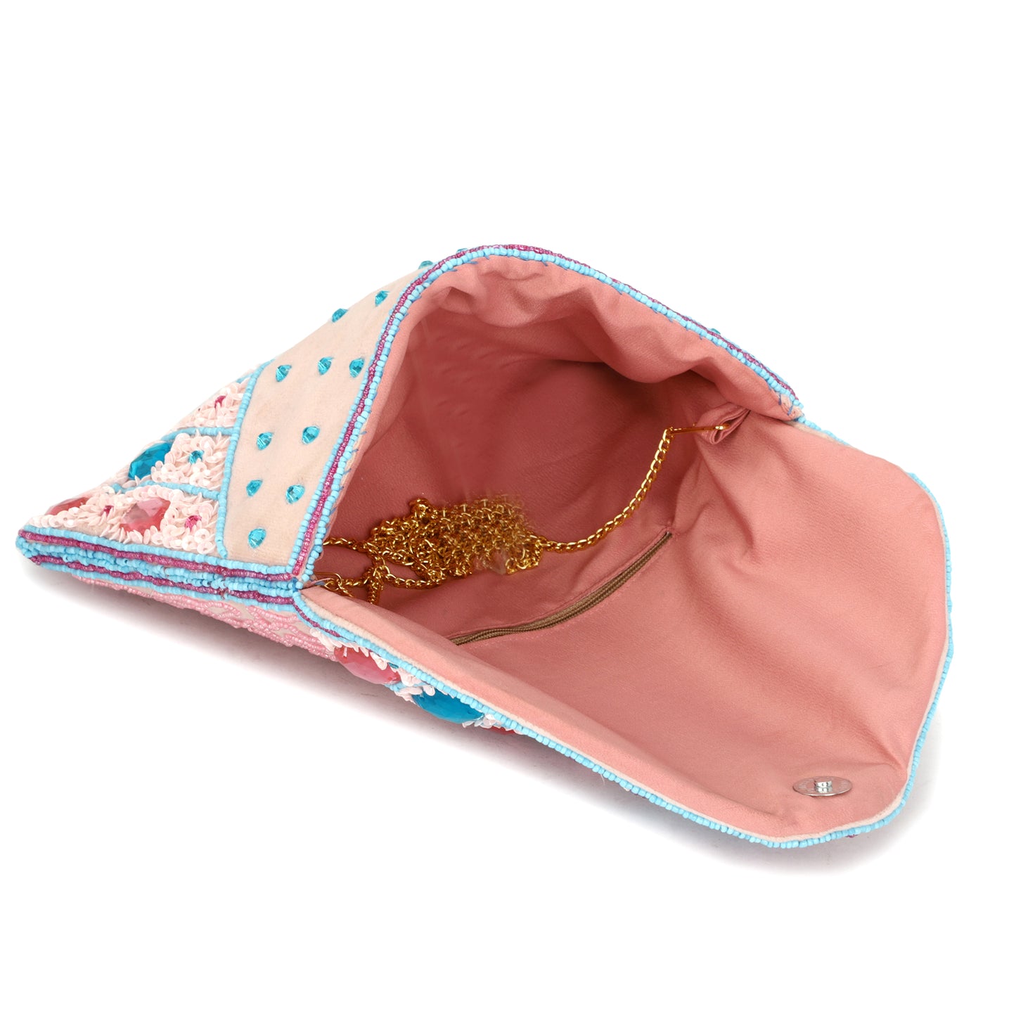 women stone work partywear clutch purse