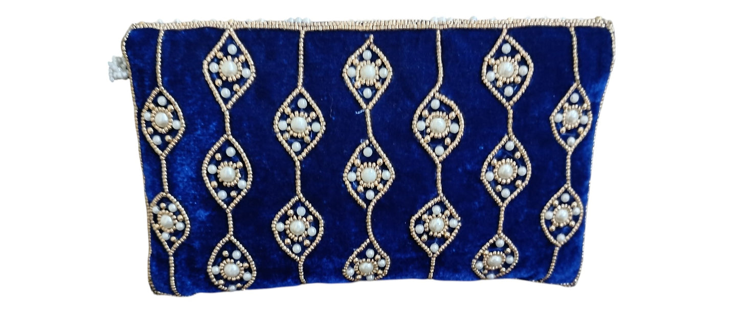 Designer Evening Party sling bah, sling bag For Women, Wedding Clutch, Gift for her, (Blue)