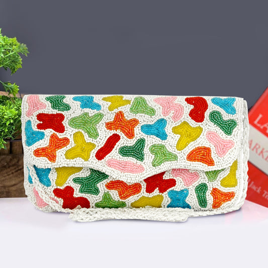 Multicolor women clutch purse