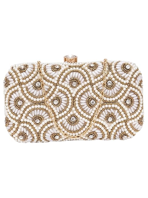 Modern design zardosi work handmade women wedding clutch purse