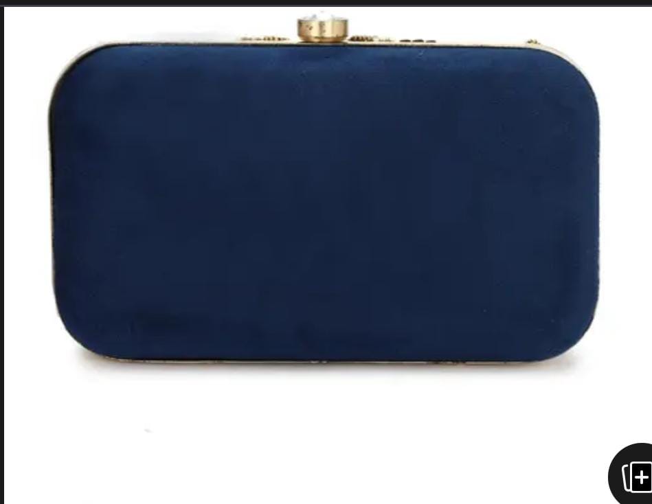 Latest design fashionable women handmade blue clutch purse