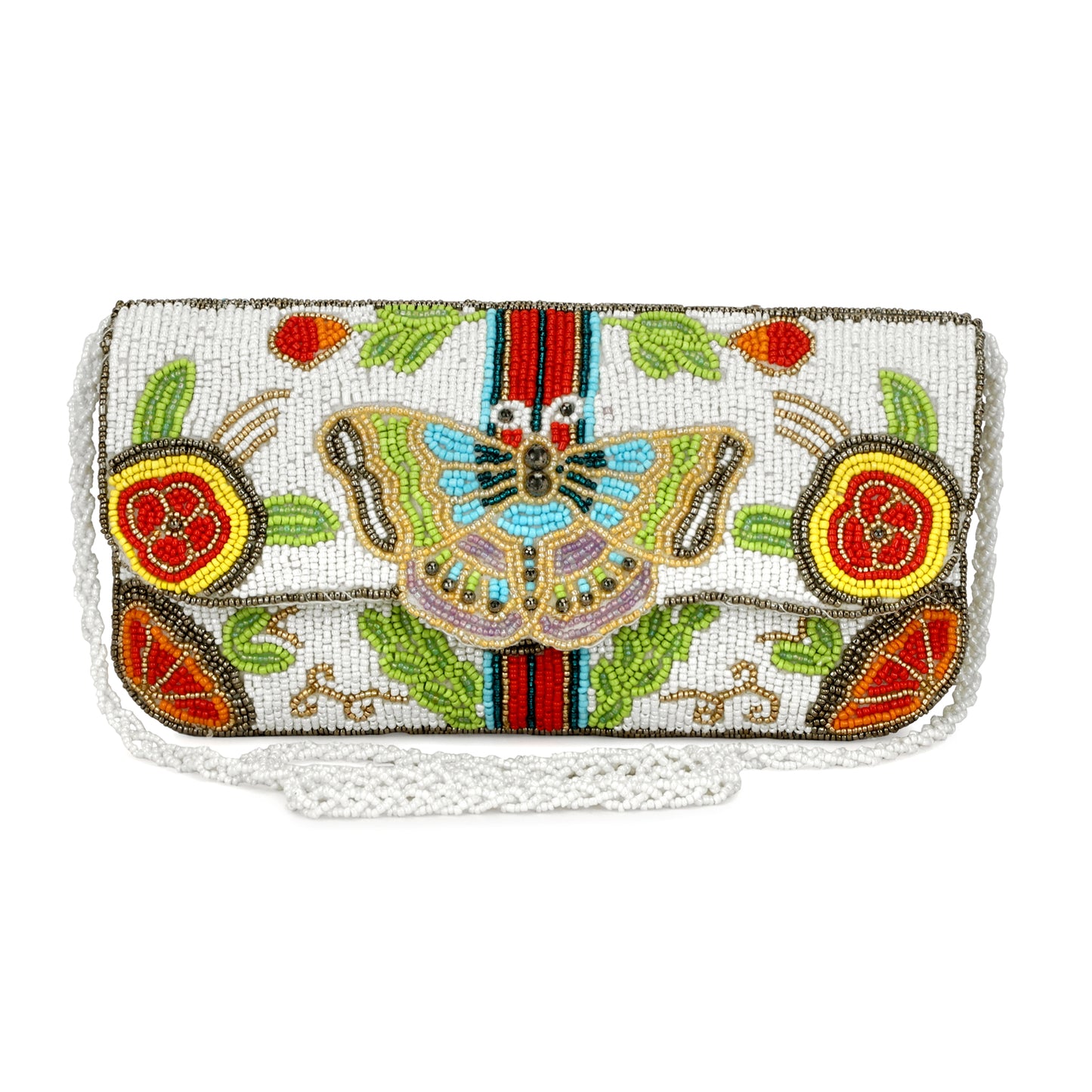 Butterfly design Handmade Beaded women clutch purse
