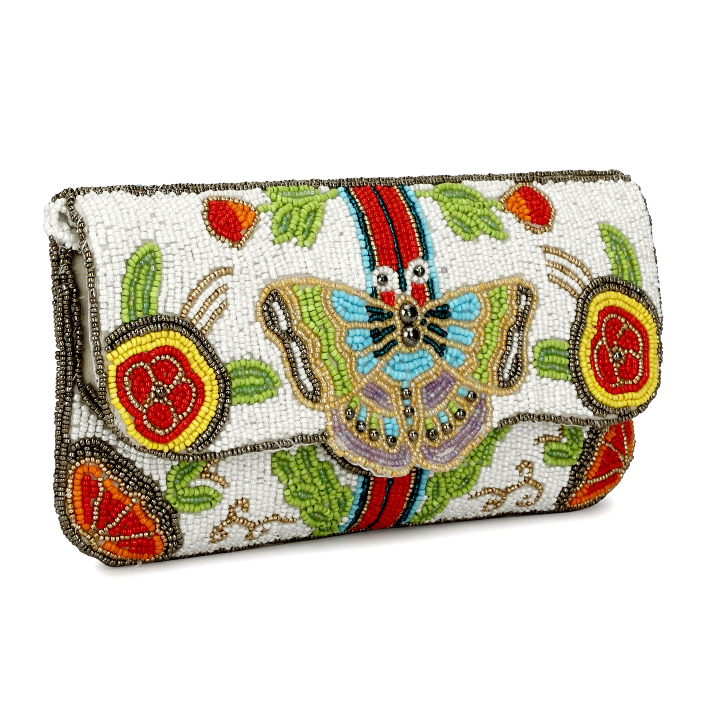 Butterfly design Handmade Beaded women clutch purse