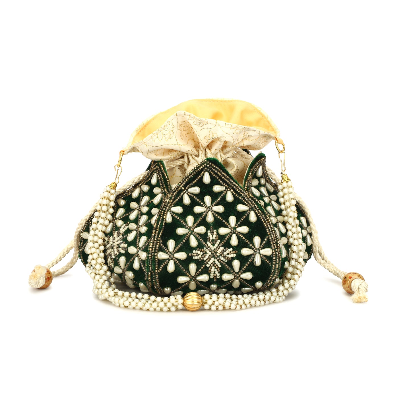 women lotus design partywear potli bag