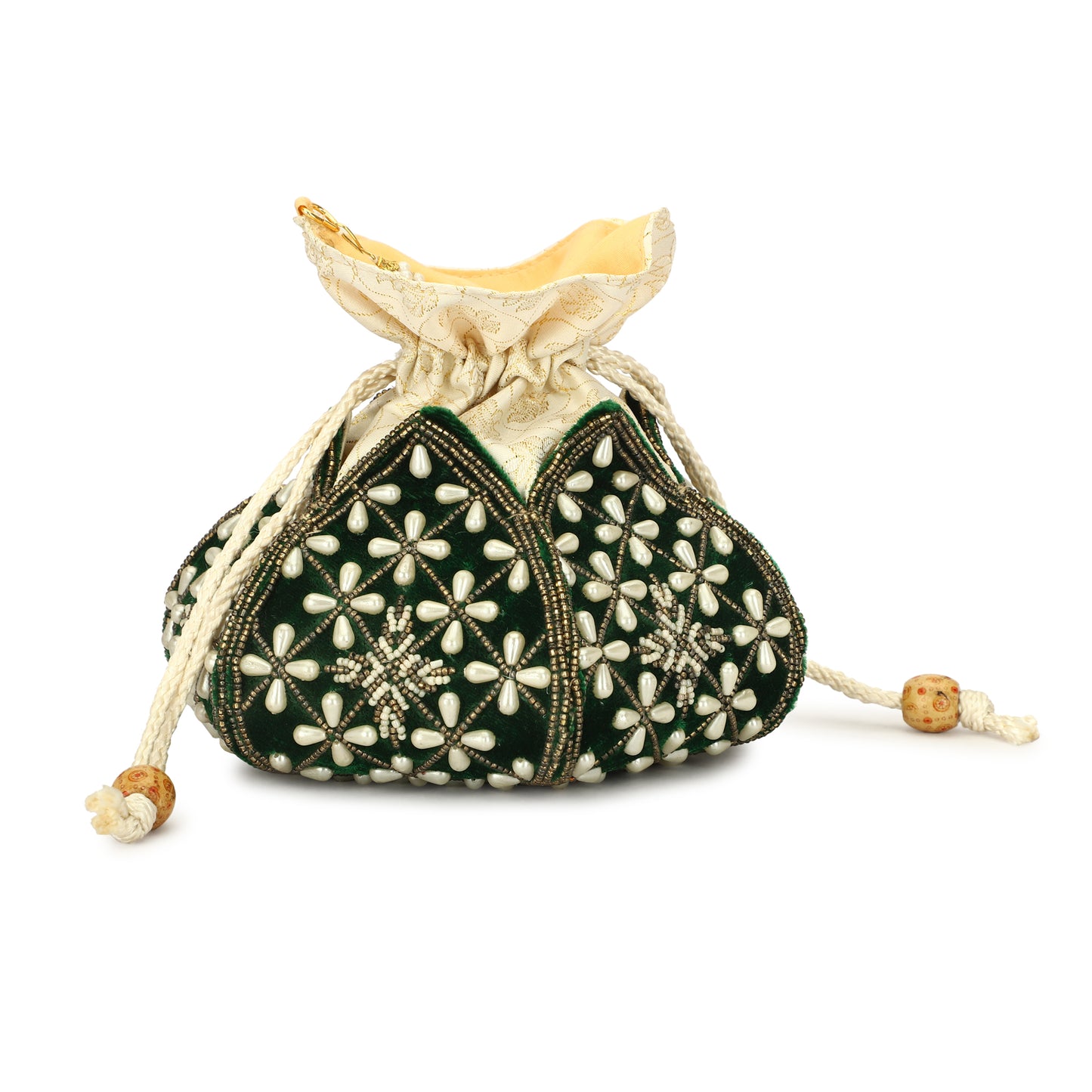 women lotus design partywear potli bag