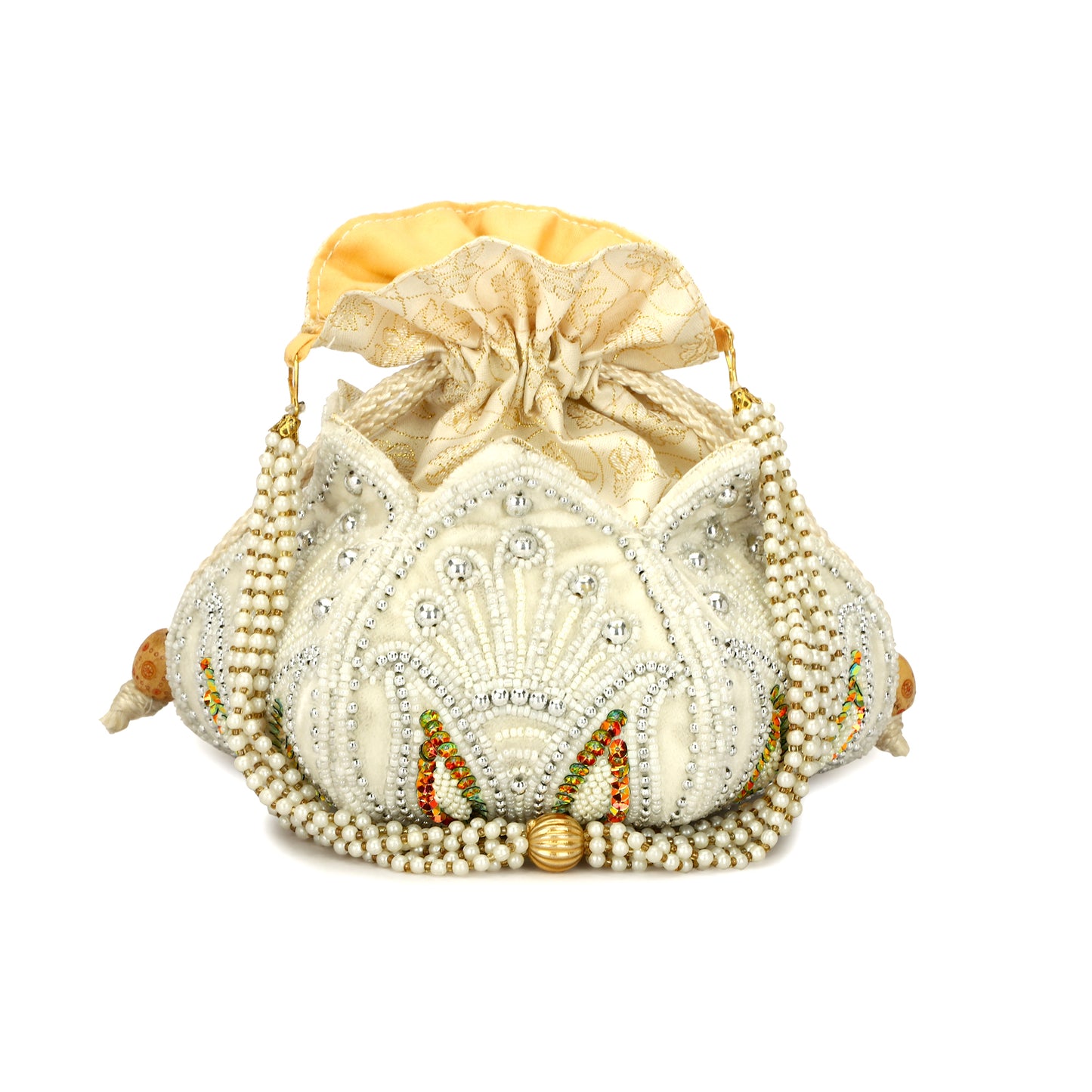 women lotus designer latest design potli bag