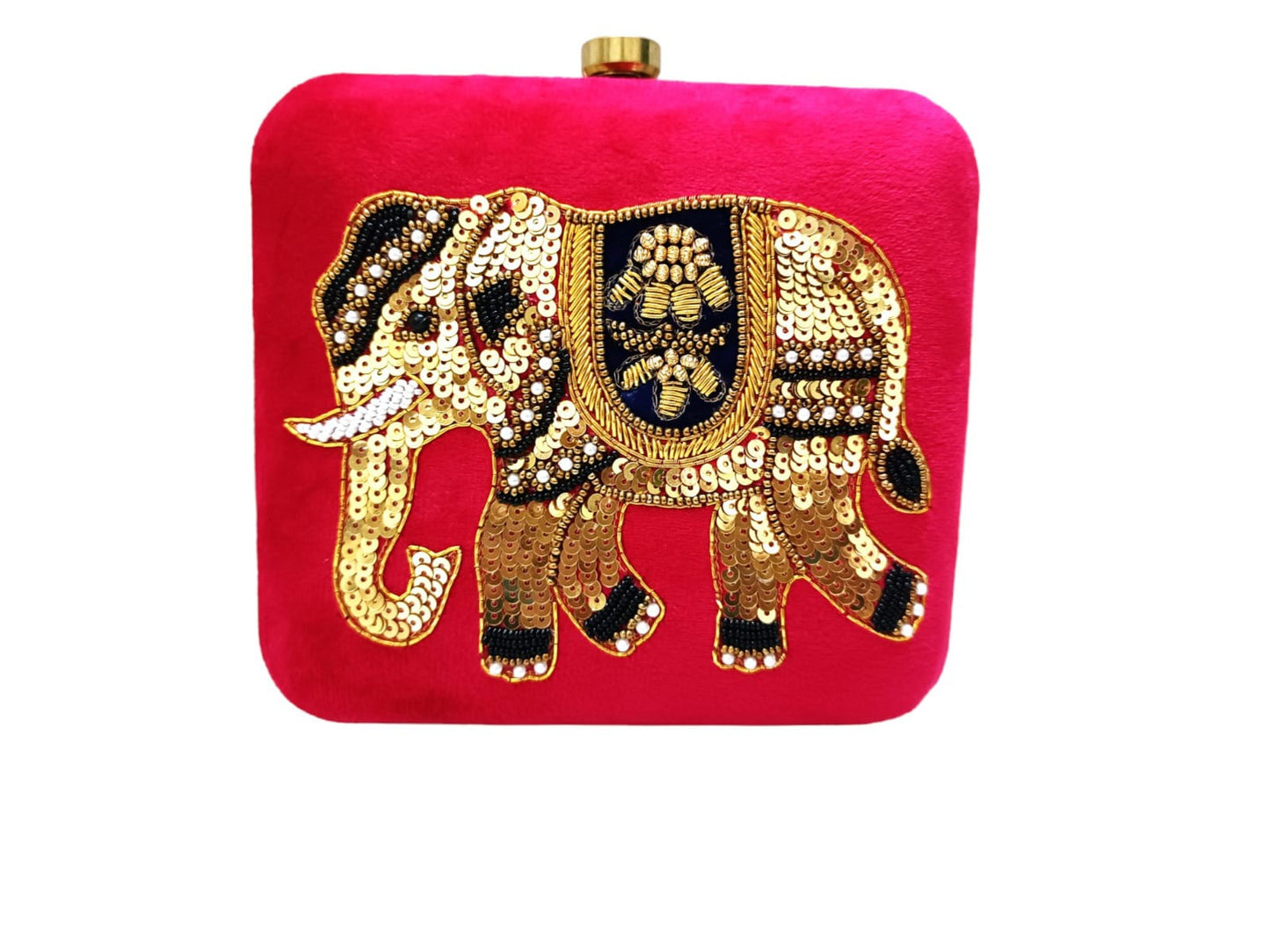 Handicraft Beautiful Bling Box womens Clutch Bag Purse For Bridal, Casual, Party, Wedding