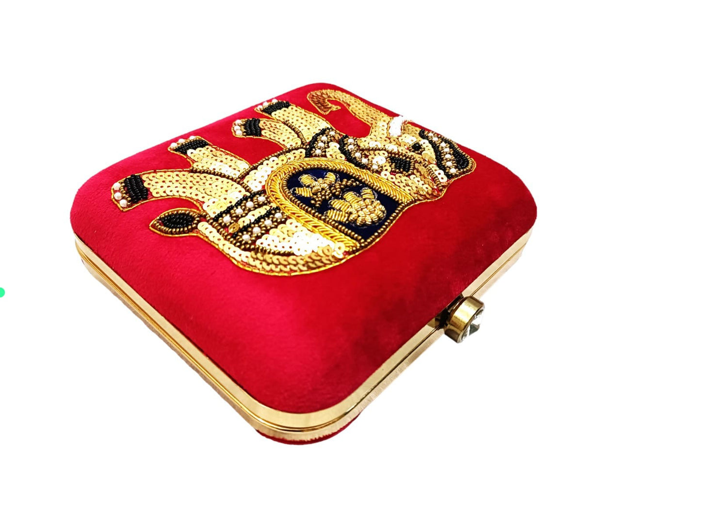 Handicraft Beautiful Bling Box womens Clutch Bag Purse For Bridal, Casual, Party, Wedding