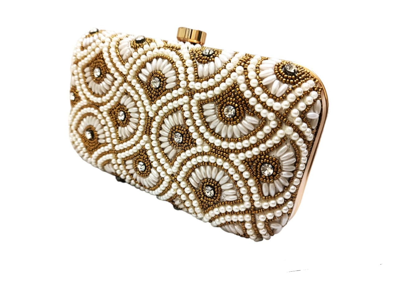 Modern design zardosi work handmade women wedding clutch purse