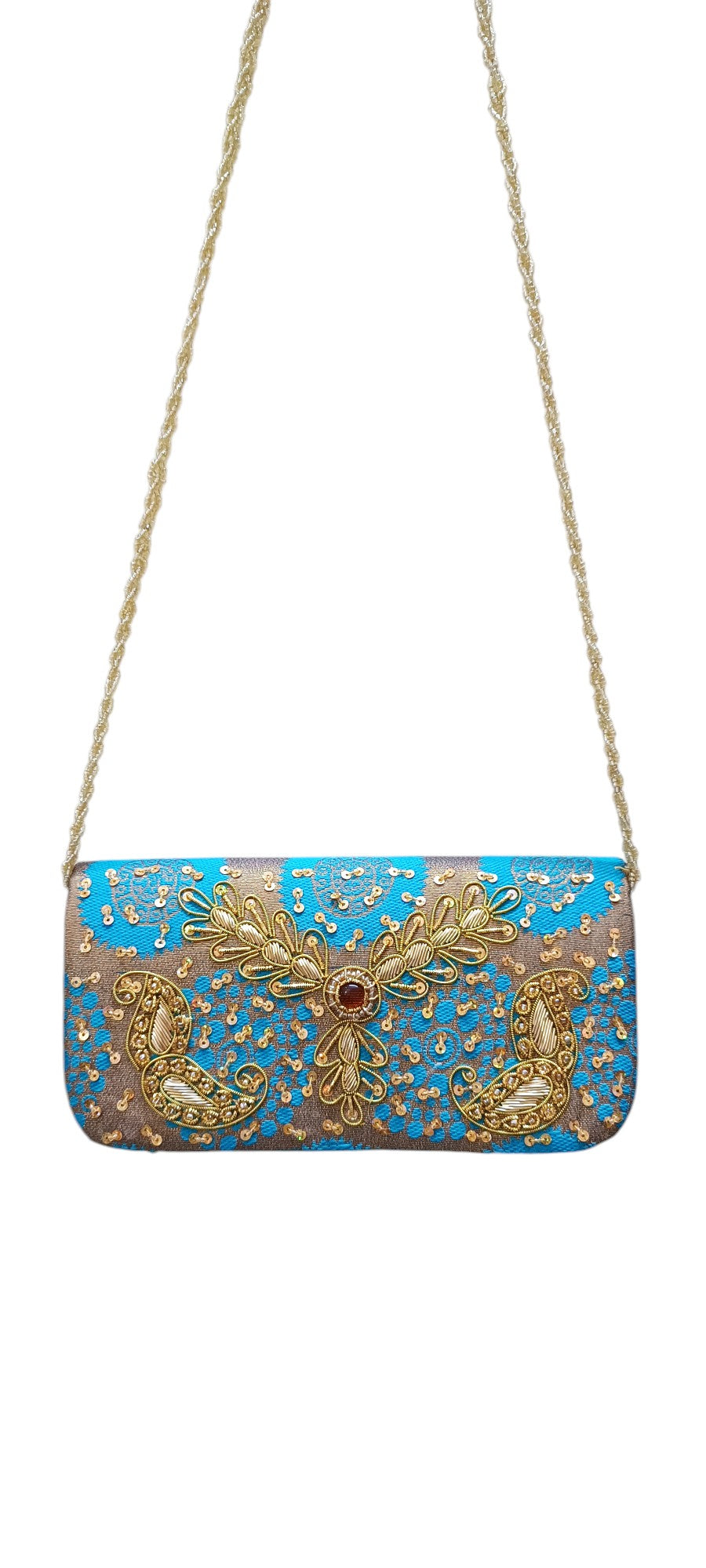 Zardosi work traditional women sling bag