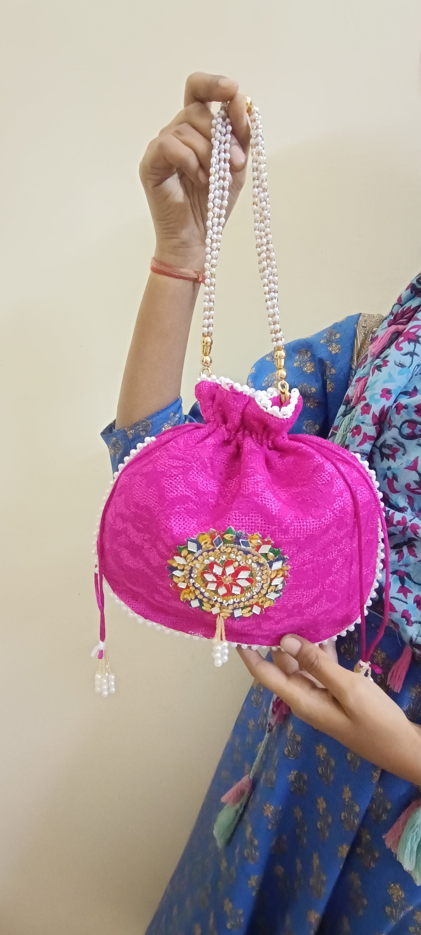 Latest design women jute potli bag