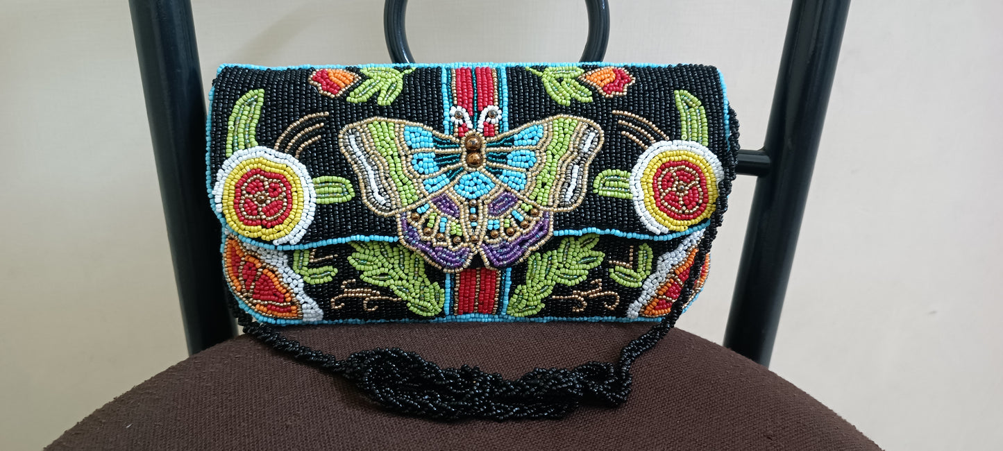 Latest design women and Gilrs clutch purse for party (Black)