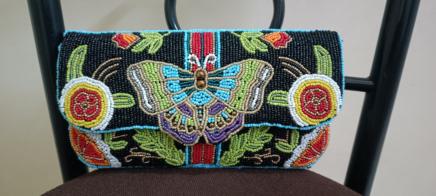 Latest design women and Gilrs clutch purse for party (Black)