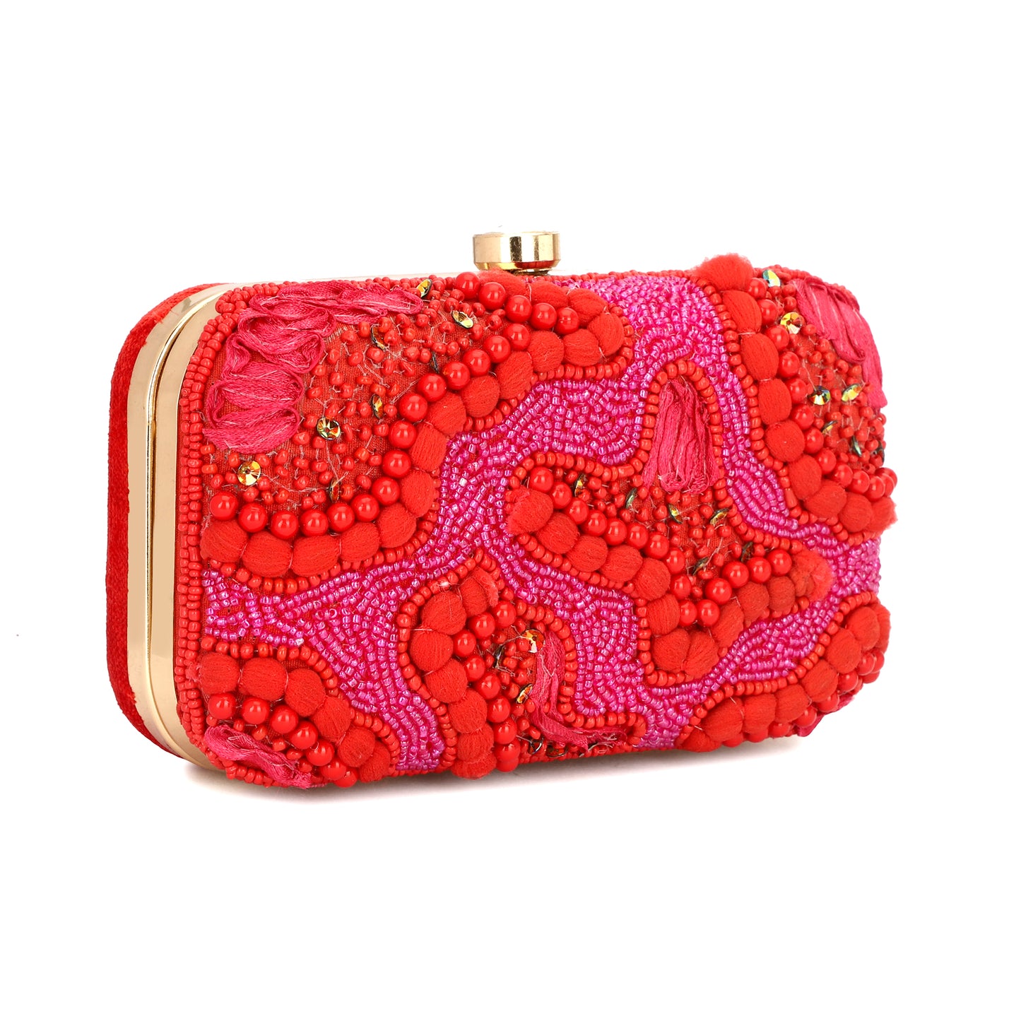 Fashions Women & Girls Embroidered  Beaded Clutch Purse for Party Wedding