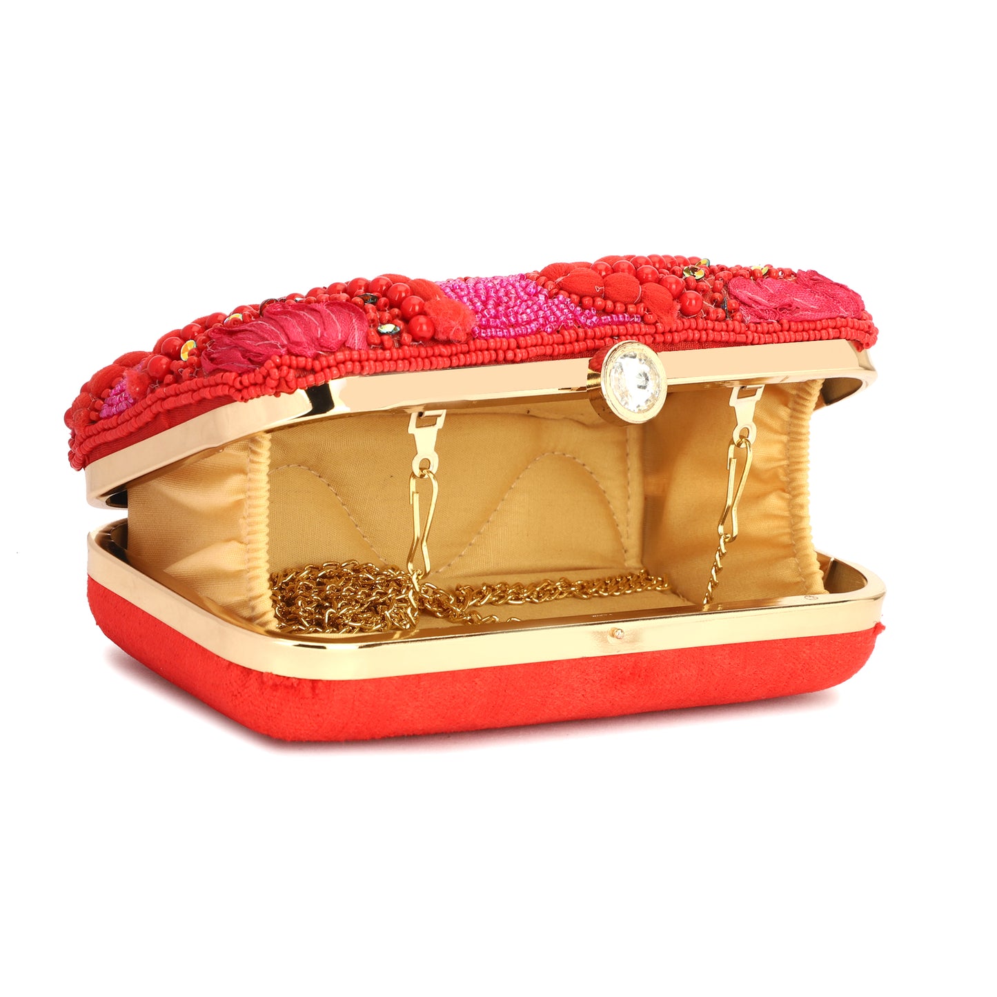 Fashions Women & Girls Embroidered  Beaded Clutch Purse for Party Wedding